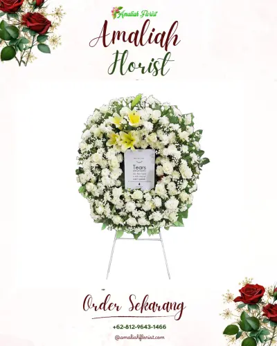 Krans Bunga Duka Cita di Santiong